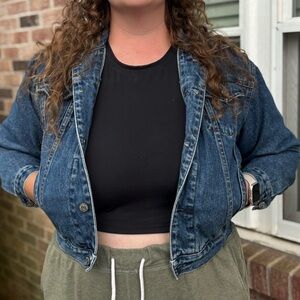 Vintage Old College Inn Denim Jacket 90s Style 100% Cotton Size XL (Fits Like L